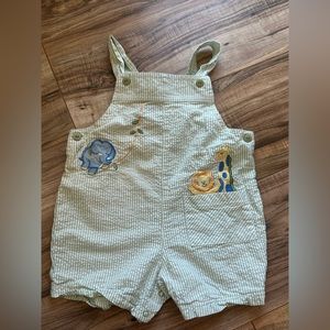 Boys 36 Months Jungle Gingham Overall Shorts
